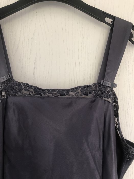 Szara długa koszula nocna damska bielizniana