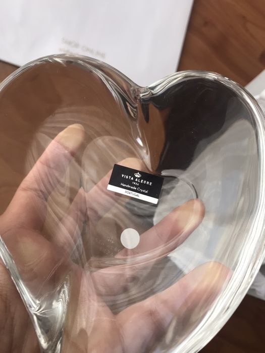 Taça Decorativa de cristal Coração Vista Alegre