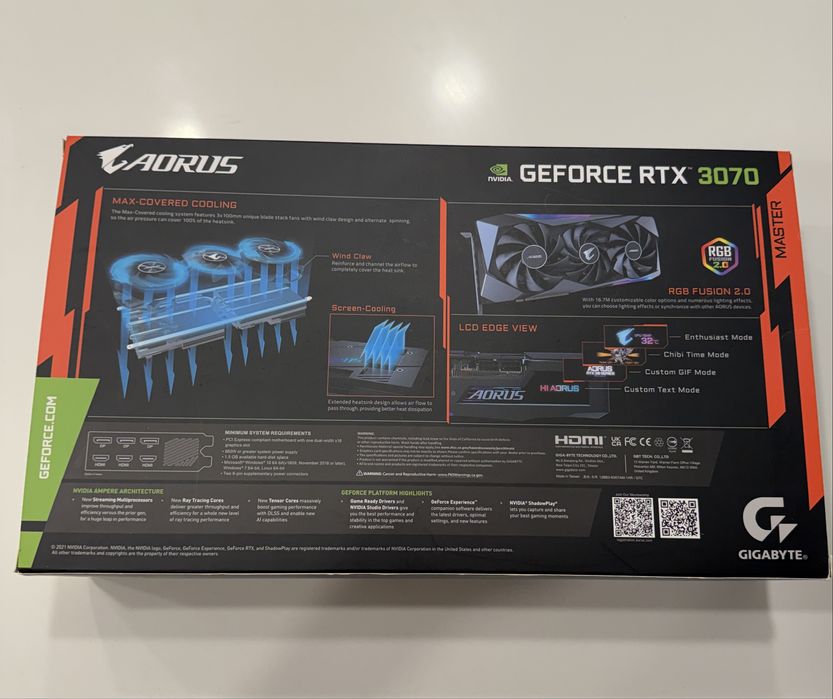 Gigabyte AORUS RTX 3070(8gb)