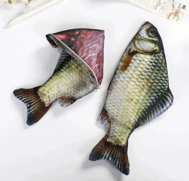 Пенал футляр чехол для ручек, карандашей и др.Батон Банан  Рыба Карась