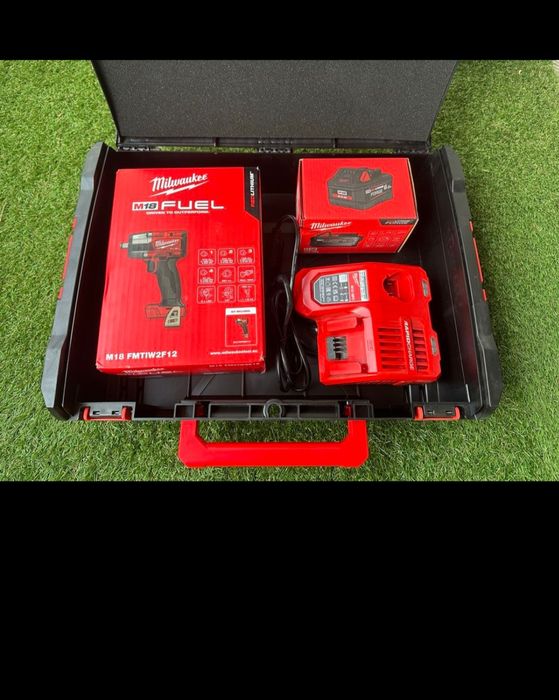 Chave de Impacto Milwaukee M18 FMTIW2F12 – Kit Completo, Novo