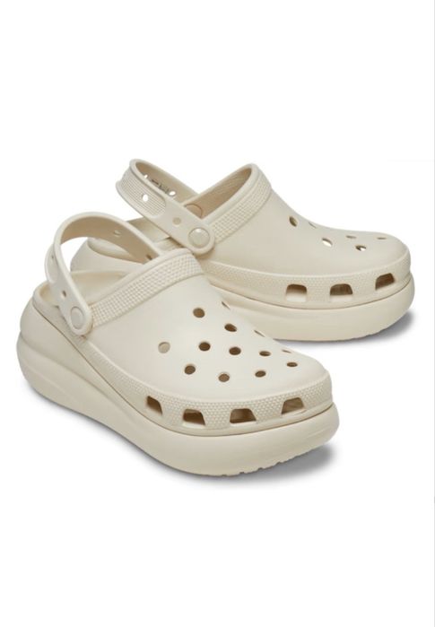 Жіночі крокси Crocs гумові бежеві
