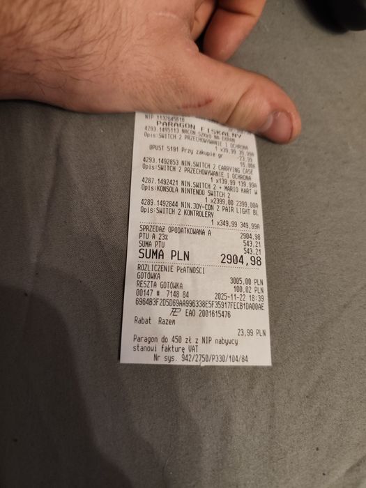 Nintendo switch 2 + gry + futerał + szkło ochronne