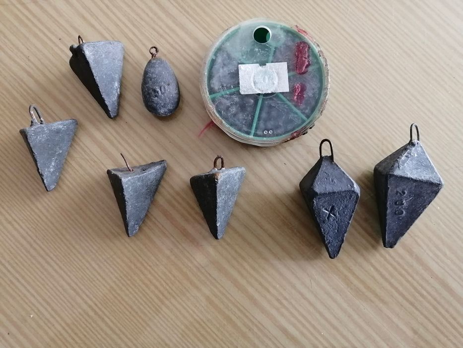 conjunto de chumbadas para pesca desportiva