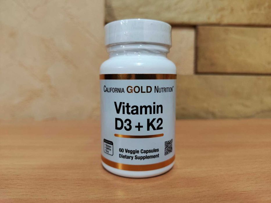 California Gold  вітамін D3 5000/1000 МЕ і К2, 60/180 капсул Д3К2