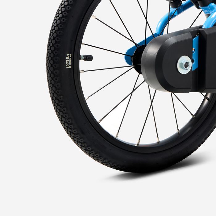 Bicicleta de Criança 16 polegadas 4-6 anos, DISCOVER 500 Azul