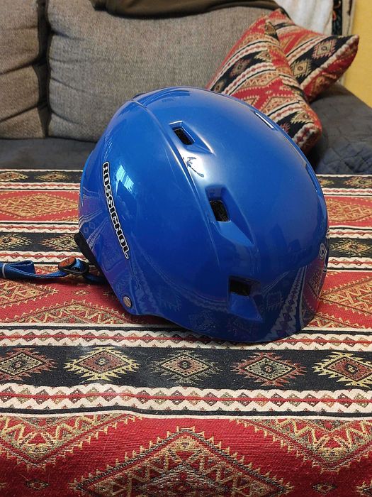 Używany kask narciarski dziecięcy rossignol 56-58 cm + gogle blizzard