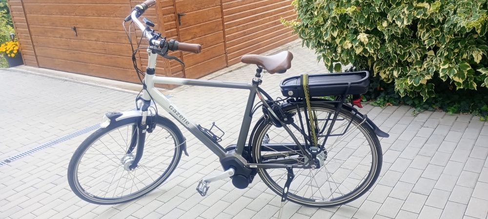 Rower holenderski elektryczny gazelle Orange comfort impulse hybrid  męski zadbany egzemplarz 400wh Nexus Magura LED