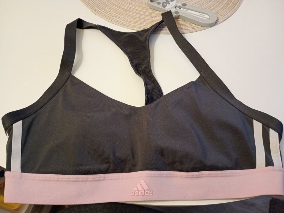 Stanik sportowy top adidas h&m primark 3 sztuki