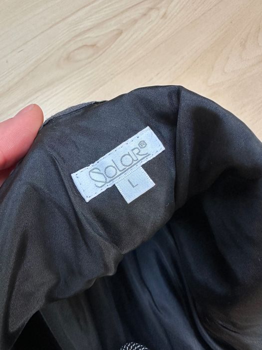 tiffi czarna elegancka długa wizytowa rozszerzana spódnica midi