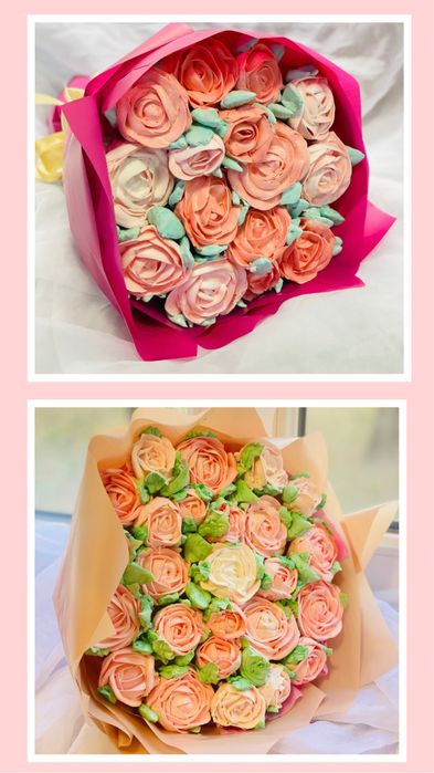 Зефірні квіти,букети,8 березня,8 марта,зефир,,подарунок,подарок,маме