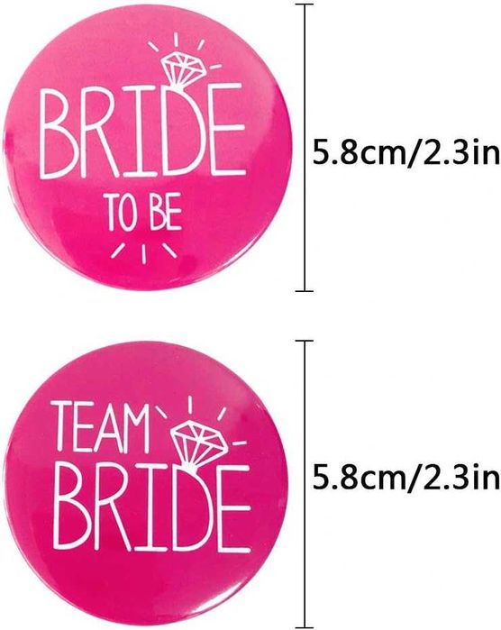 Despedida de solteira pins crachás 16 equipa + 1 noiva NOVOENVIOGRÁTIS