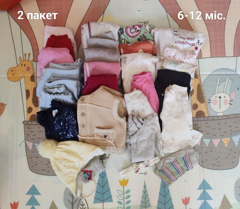 Дитячі речі для дівчинки 6-12 міс. на осінь-зиму-весну