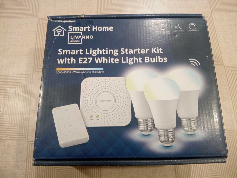 Стартовий комплект smart home livarnolux розумного дома з 3-ламп. e27