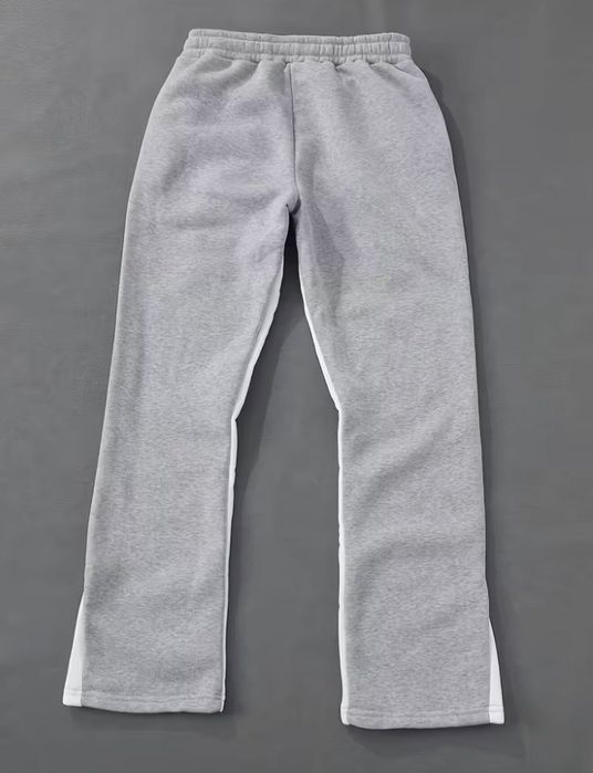 Męskie jasnoszare dresowe joggery FLARED Flare fit