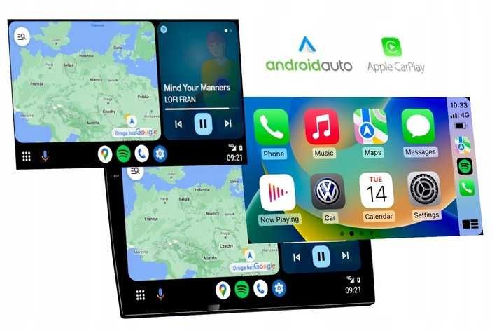 Radio Android do Smart Fortwo 2/64GB, CarPlay Android Auto