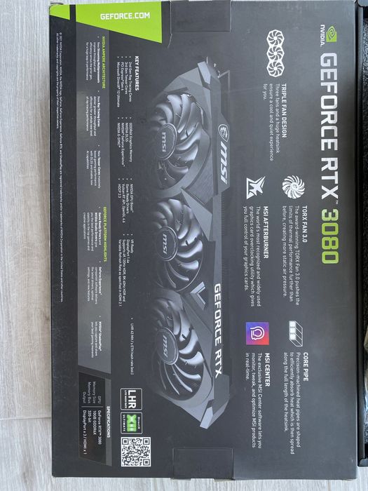 Відеокарта MSI GeForce RTX 3080 VENTUS 3X PLUS 10G OC LHR