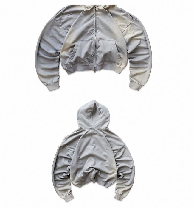 Зіп Худі Воху Fit Washed Широке Oversize Distressed Худи