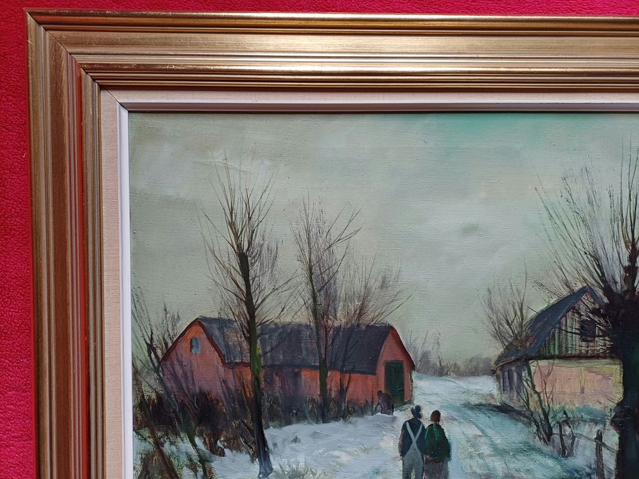 Stary obraz na płótnie Paul Kastrup