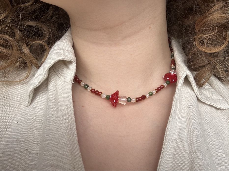 Naszyjnik handmade z naturalnych kamieni