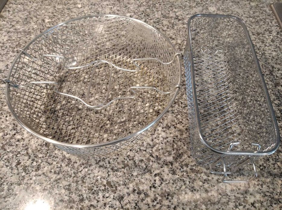 Cestos de malha metálica para fritadeiras