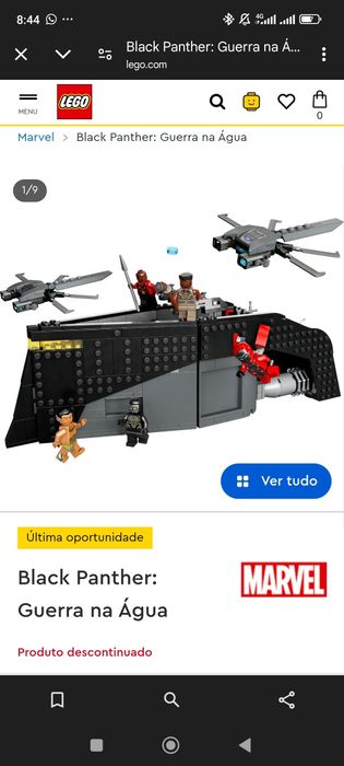 Lego 76214 DESCONTINUADO Black Panther War on Water