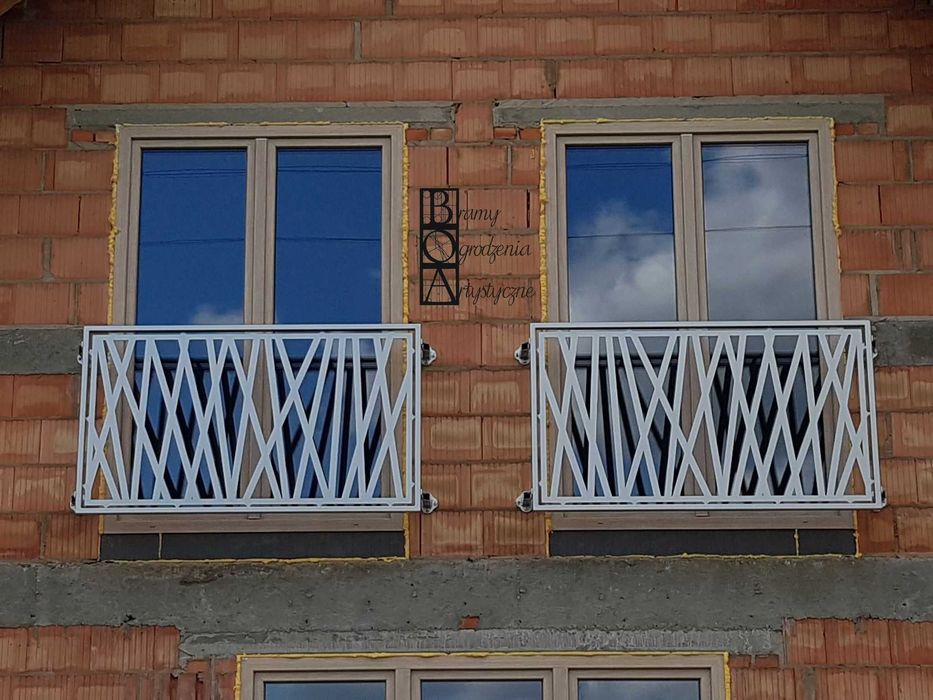 Nowoczesna balustrada wycinana z blachy -schody, cnc, laserowo design