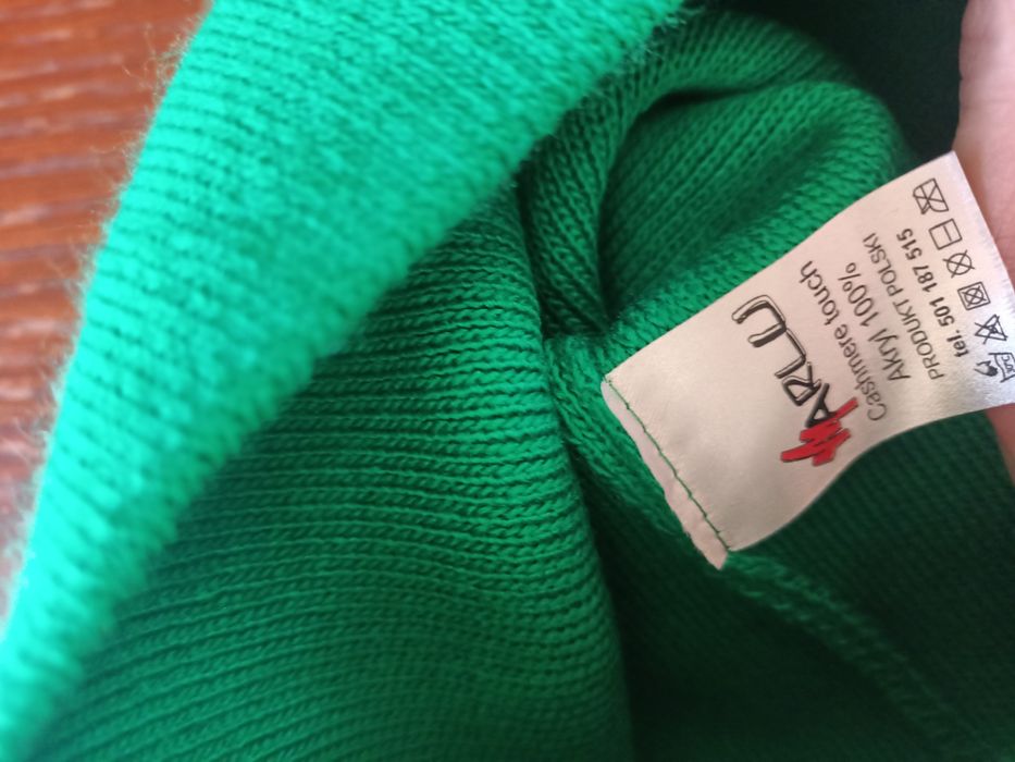 czapki przejściowe dziewczęce zielona i szara