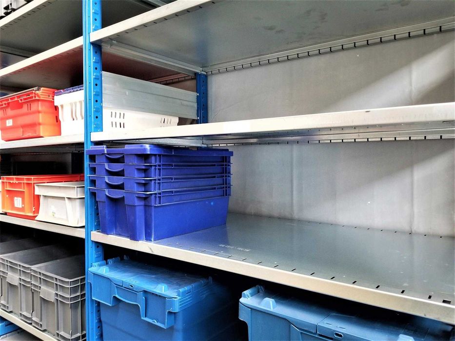 REGAŁ Firmowy Metalowy Magazynowy Półkowy Garażowy Warsztatowy gł.60cm