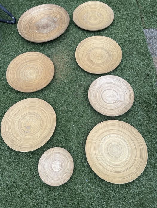 Vendi 8 pratos de bambu