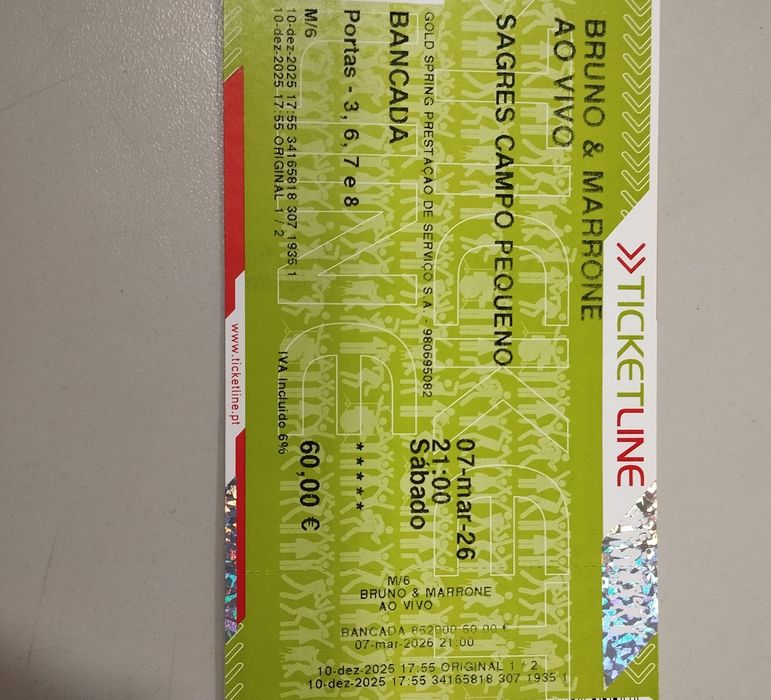 Bilhetes Bruno e Marrone