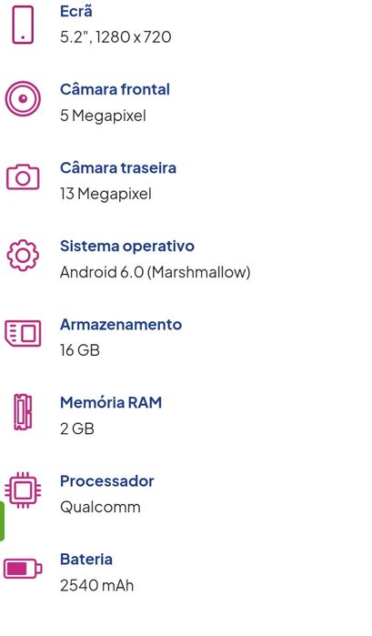 Telemóvel ZTE Blade a512
