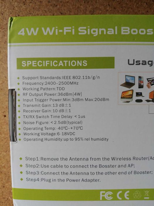 Amplificador Wifi EDUP 4W 2.4Ghz