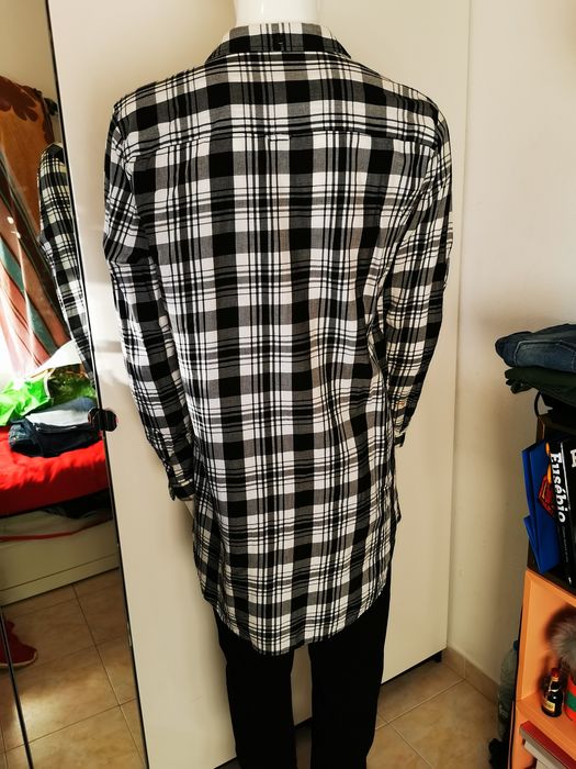 Camisa Comprida Slim Fit Zara Tamanho L