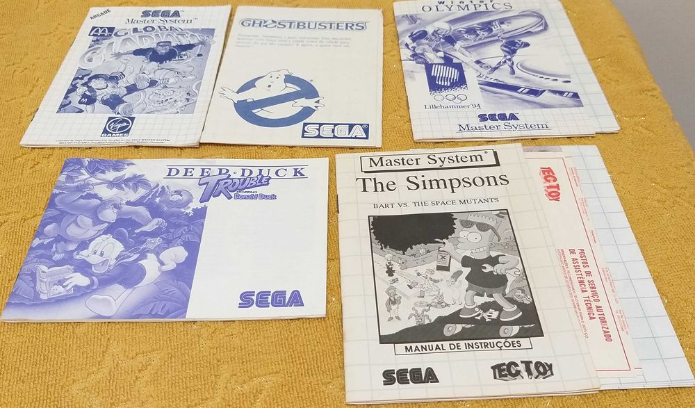 Capas e manuais Mega Drive + Master System
