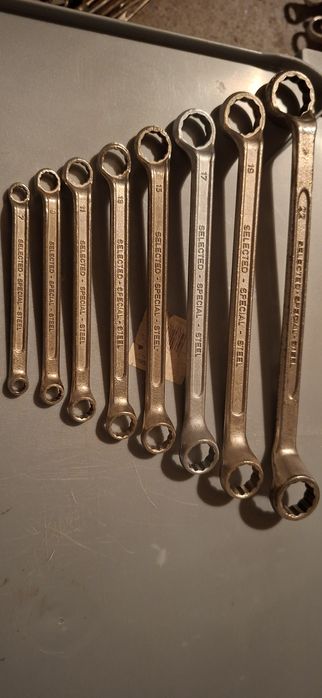 Klucze oczkowe odgięte Selected Special Steel Germany komplet 6-22