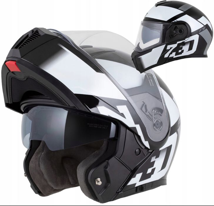 Kask motocyklowy ZED SZYBA antifog INTERKOM ready ECE 06 XS-XL