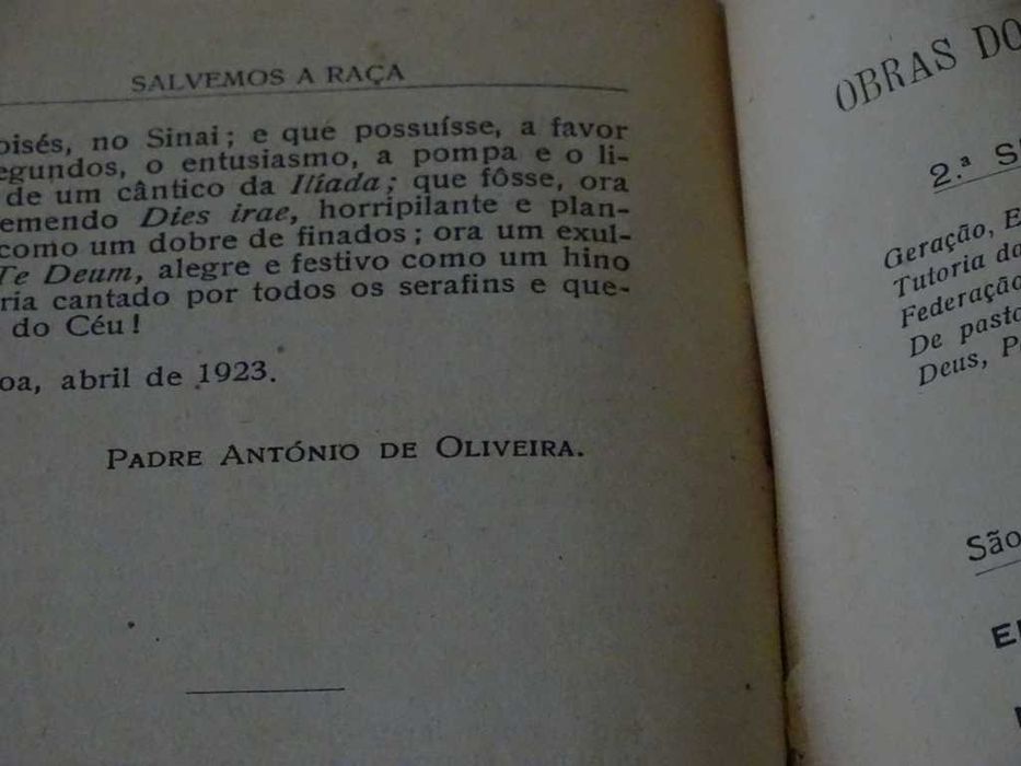Livro "Salvemos a Raça" 1923