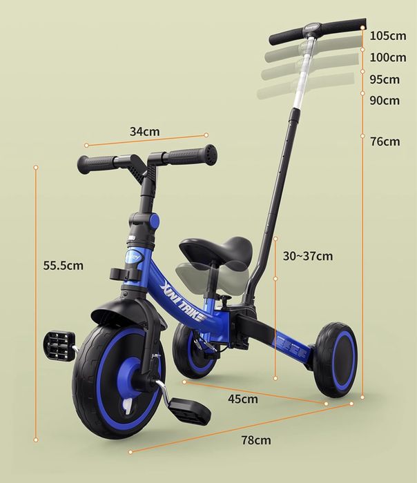 Triciclo para crianças pequenas - de 1 a 5 anos (frete gratis)