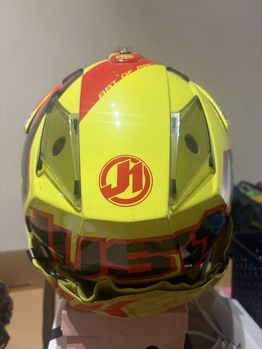Capacete JUST1 Motocross + Óculos Espelhados