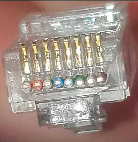 Коннектор RJ45 позолочені контакти (прохідний конектор UTP)