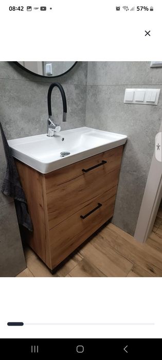 Umywalka Easy 71 cm biała ceramiczna