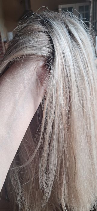 Topper blond włosy naturalne 45cm