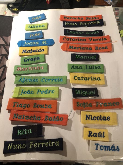 Nomes Bordados escolas