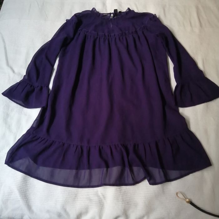 Fioletowa zwiewna sukienka Rainbow XL /XXL