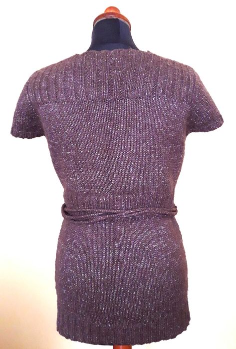 Sweterek sweter M/S brąz wełna  vintage