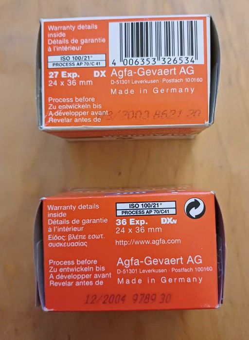 Rolos de película fotográfica