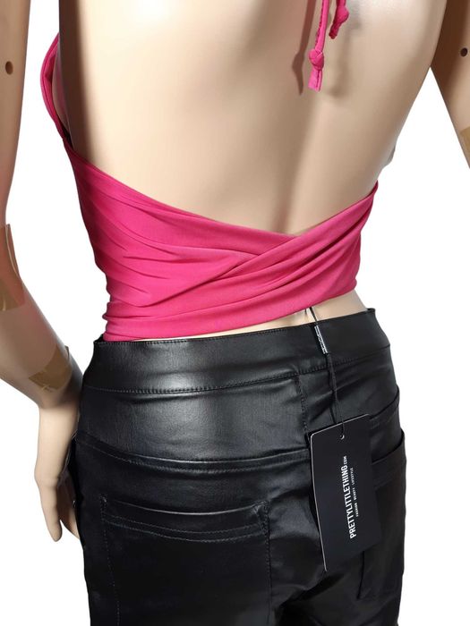 Nowy różowy croptop krótki top bluzka 32,XXS/34,XS PrettyLittleThing