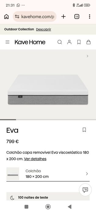 Colchão novo a estrear 180x200cm kave home