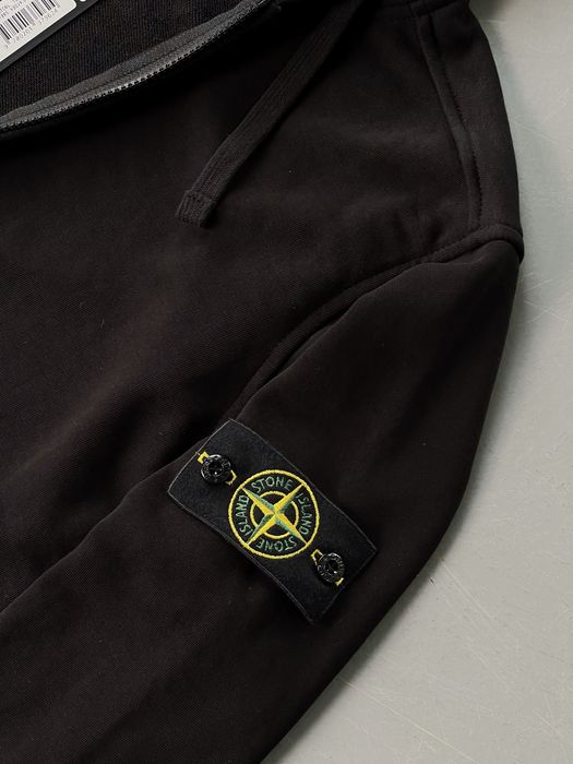 БЕЗ ПЕРЕДОПЛАТИ: Зіп худі Stone Island чорний